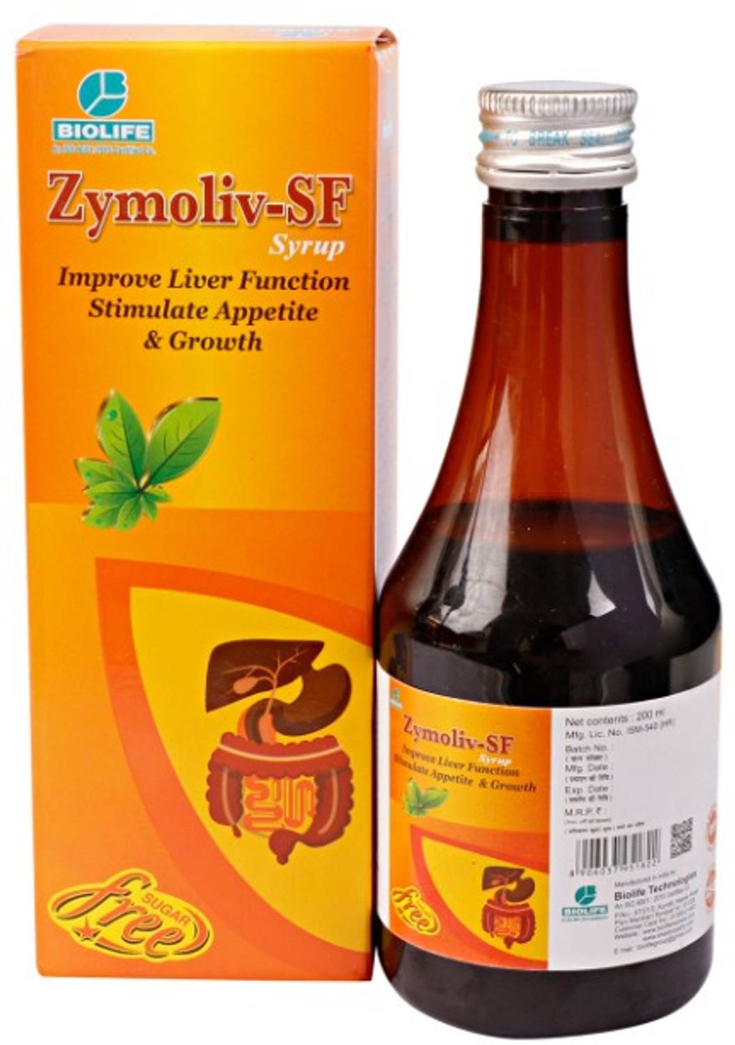 BIOLIFE Zymoliv -SF Syrup Pack of 2