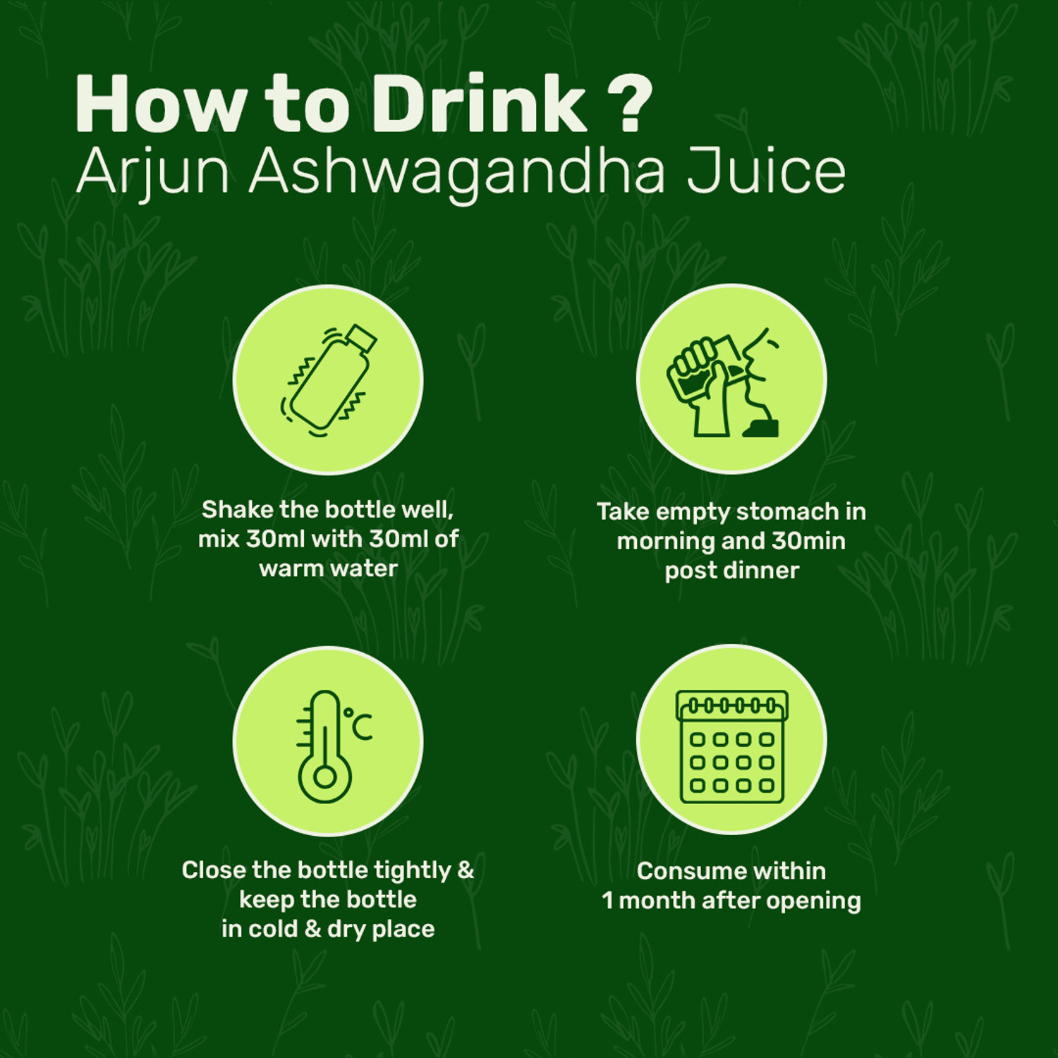 Image of BHARAT GRAM UDYOG Arjun Ashwagandha Juice - Heart Health & Cholesterol