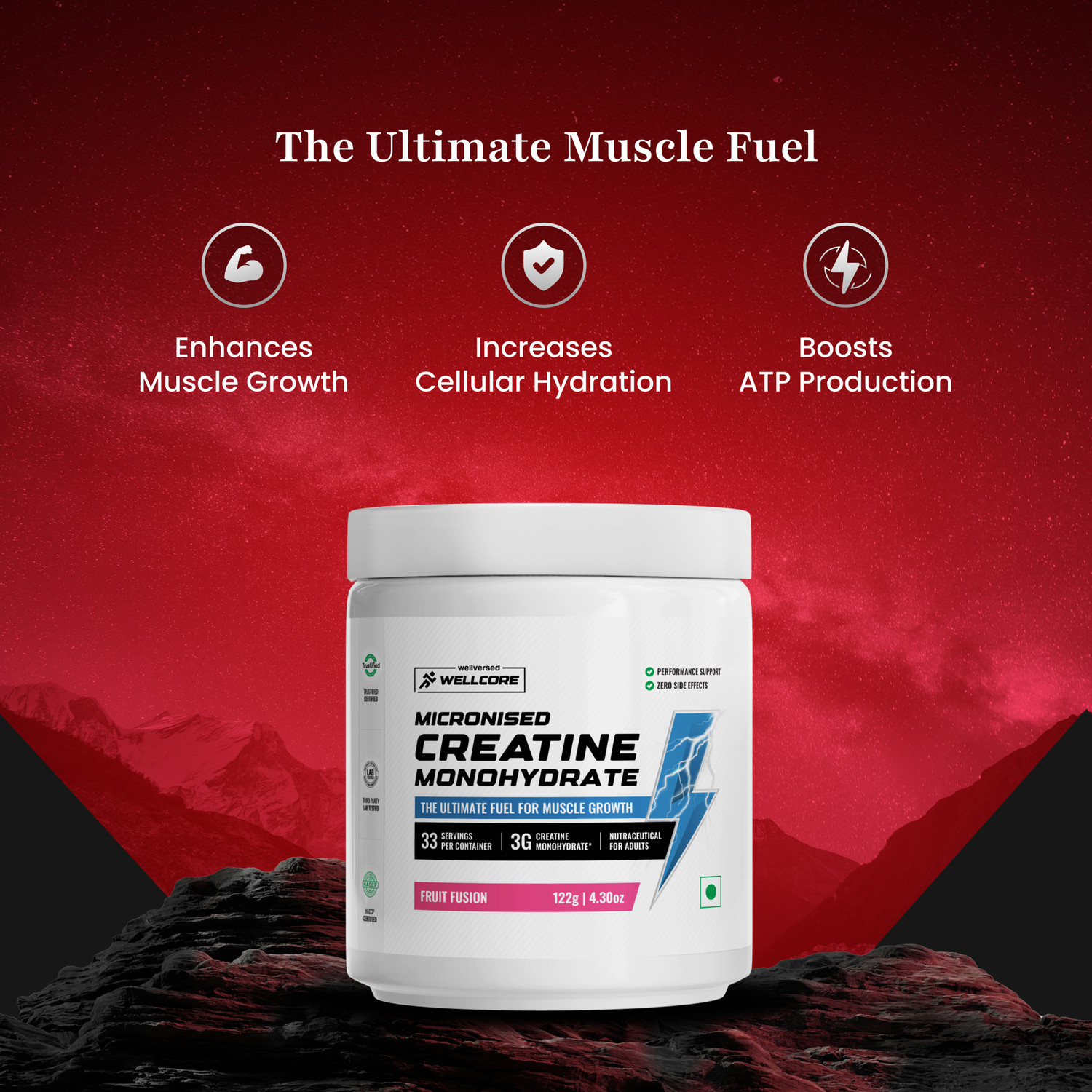 Image of Wellversed Okami Shilajit Resin (20g) + Wellcore Creatine (122g, Fruit Fusion)