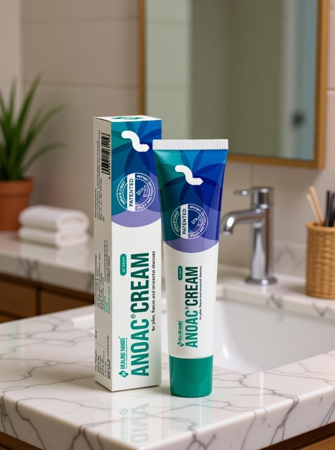 Image of Healing Hands Anoac Cream Patented Ayurvedic Piles Cream| Clinically Proven Fissure Cream