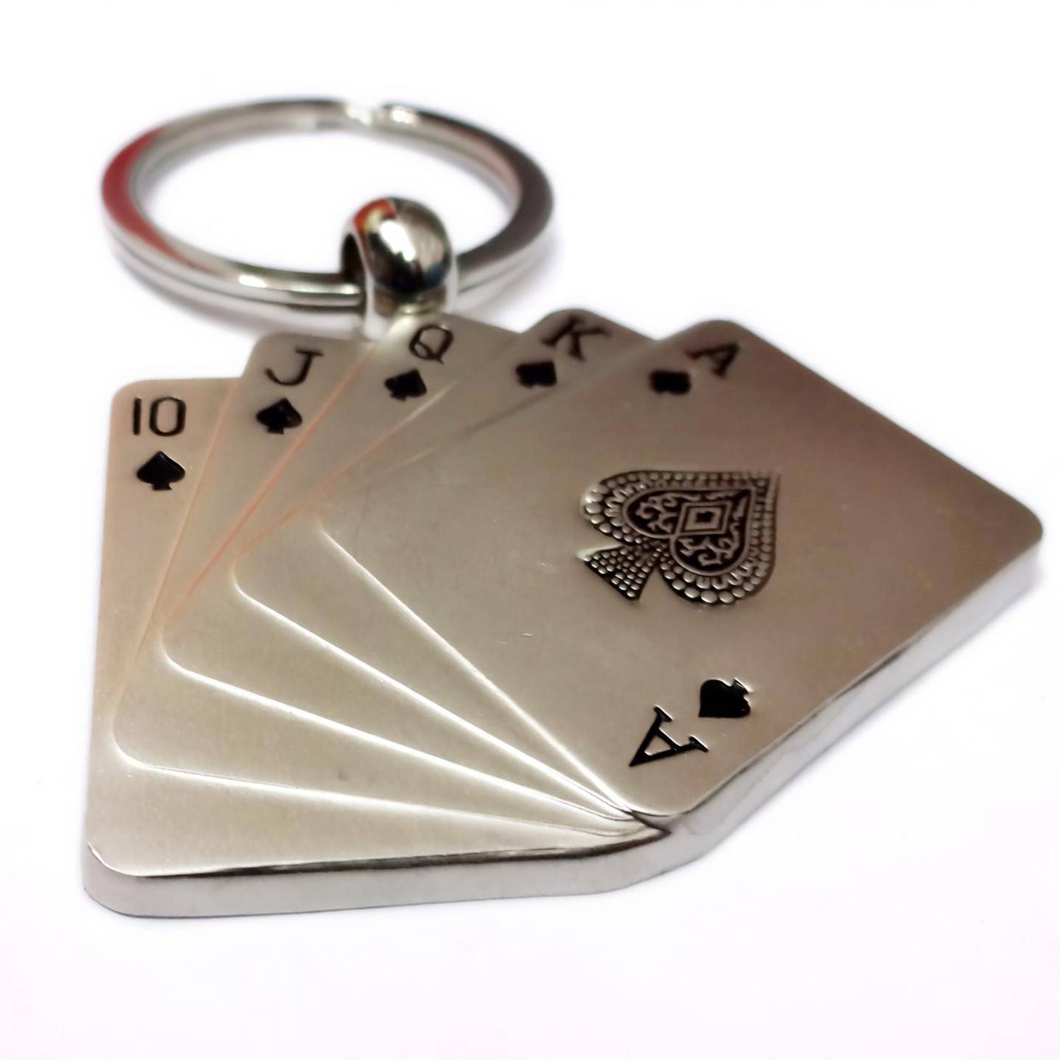 ADITYA TRADERS Attractive "Playing Card" Metal Heavy Keyring Key Chain