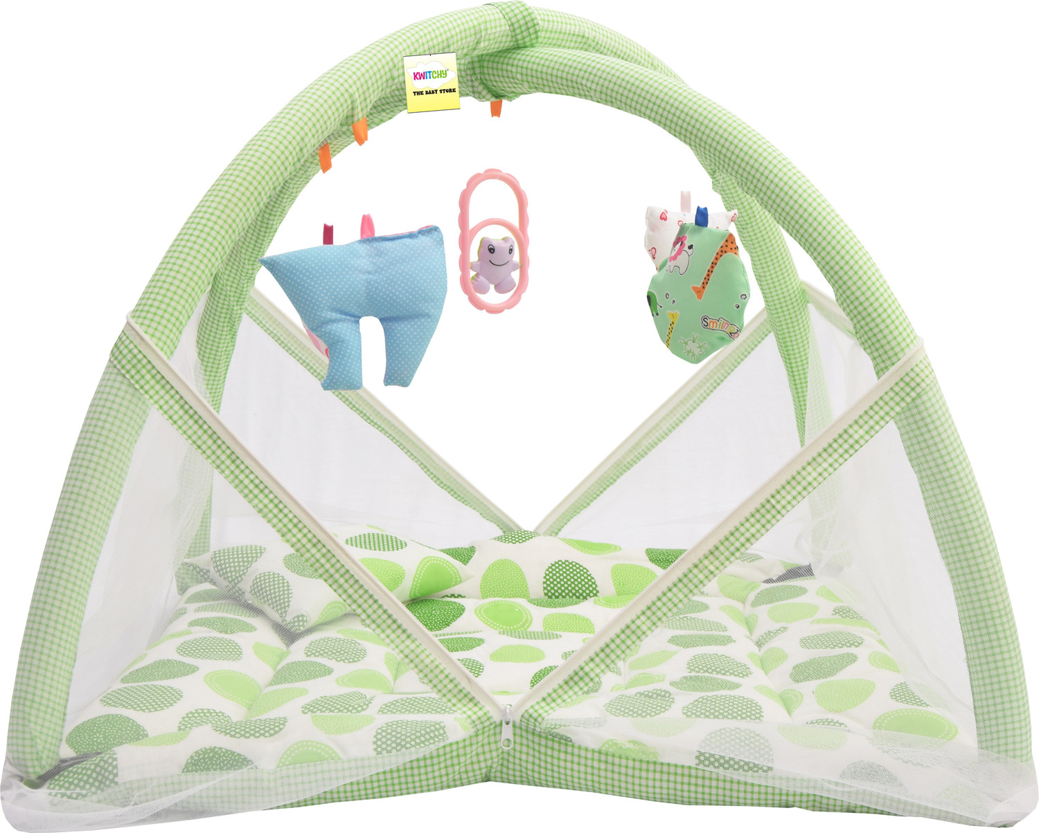 Image of Kwitchy New Born Baby Mosquito Net Bed with Cushioned Pillow