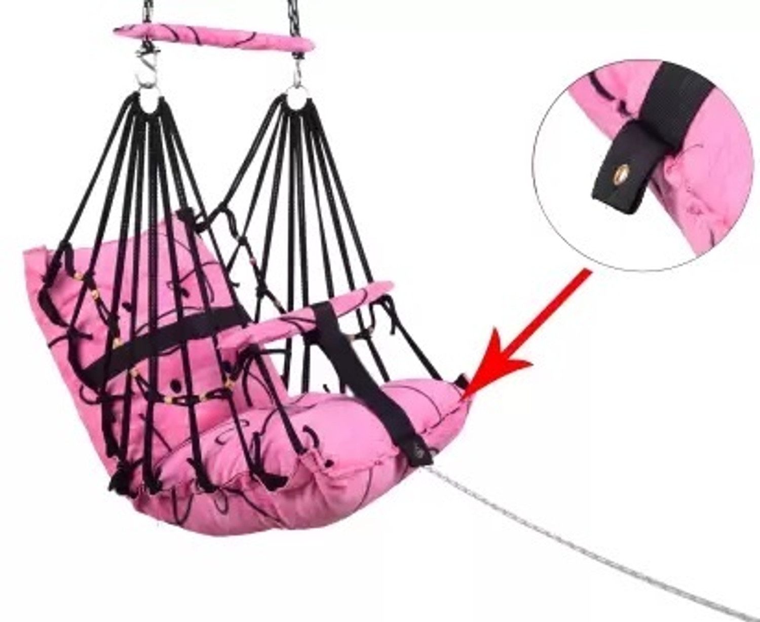 Image of KD CREATION Cotton Swing for Kids Baby 1-3 Years (multi colour} COTTEN SWING BABY SWING