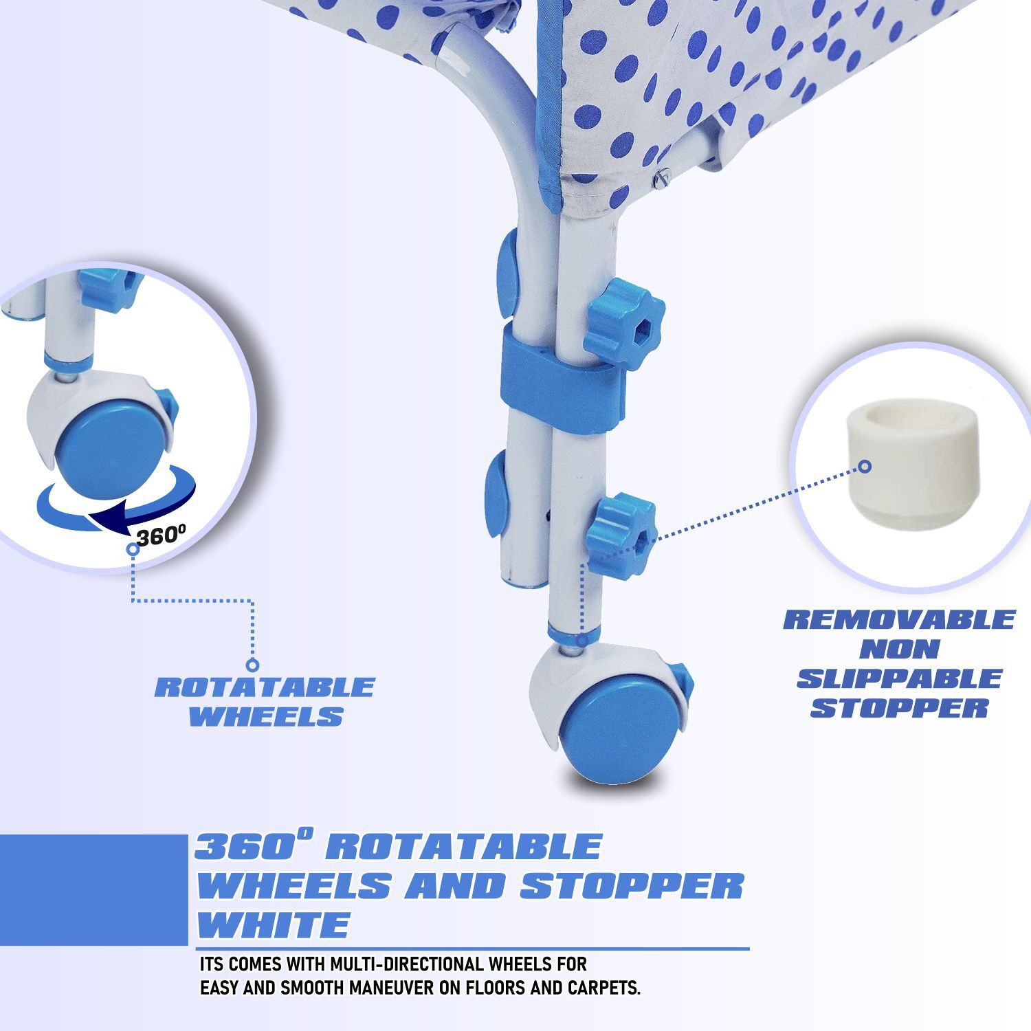 Image of Pandaoriginals BEST BLUE BABY CRADLE PREMIUM|BEST IN SEGMENT FOR BABY With Mosquito Net