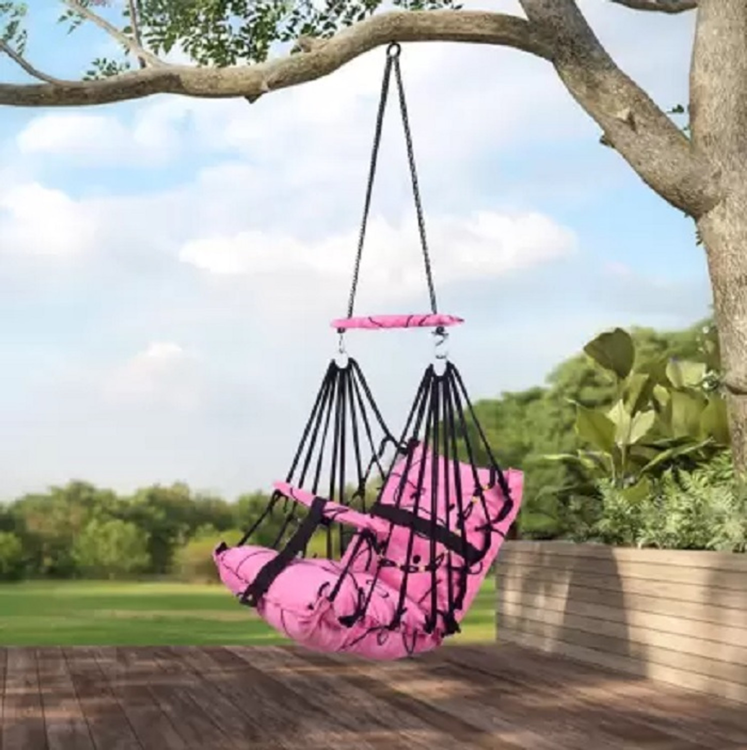 Image of KD CREATION Cotton Swing for Kids Baby 1-3 Years (multi colour} COTTEN SWING BABY SWING