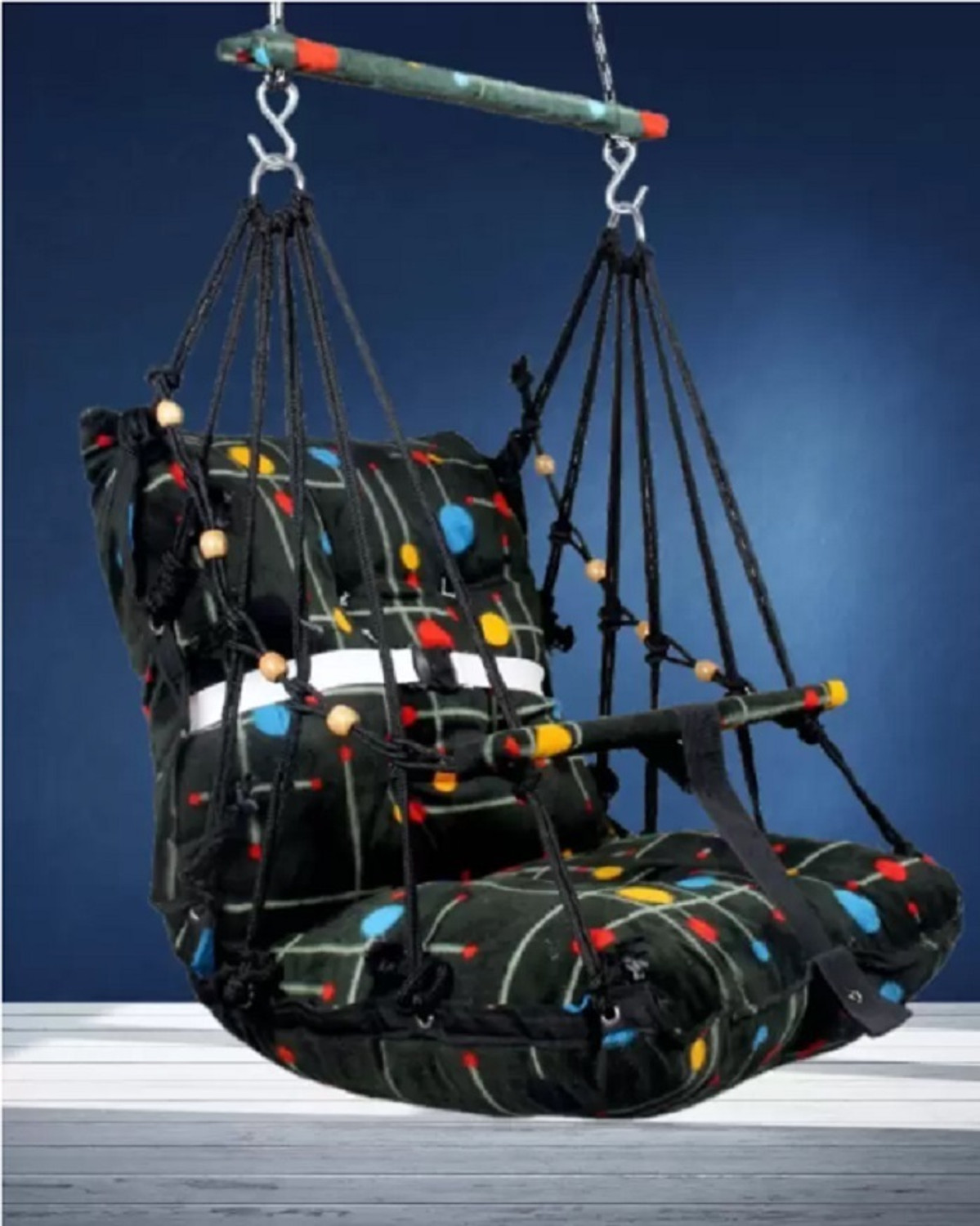 Image of SHOP & WEAR Baby Swing Folding & Washable 1-3 Years With Safety Belt indoor-Outdor swing Cotton Small Swing