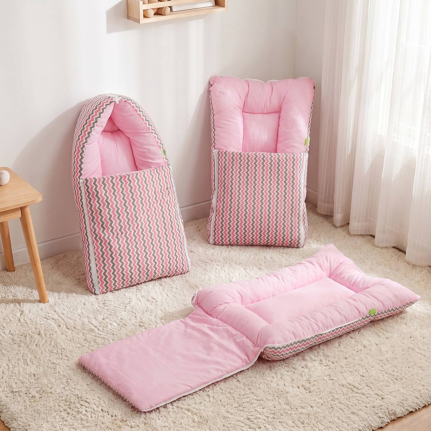 baybee 3 in 1 Baby's Cotton Bed Cum Carry Bed Printed Comfo Baby Sleeping Bag-Baby Bed-Infant Portable Bassinet|Baby Bedding| Cotton Bedding Set|Baby Cotton Bed|Baby Bedding for New Born 0-6 Months cum Carry Bag Crib Bedding