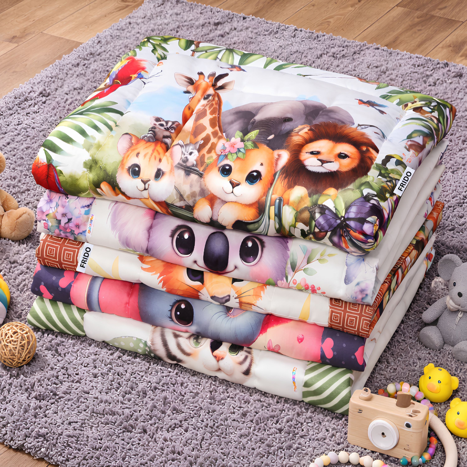 Royalty Retail And Export Godadi Set,Godari, Baby Bed, Cradle Bed, Baby Sleeping Mattress (Multicolor) Cotton Soft Baby Sleeping Mattress Pack Of 5 Set Design vary from Image