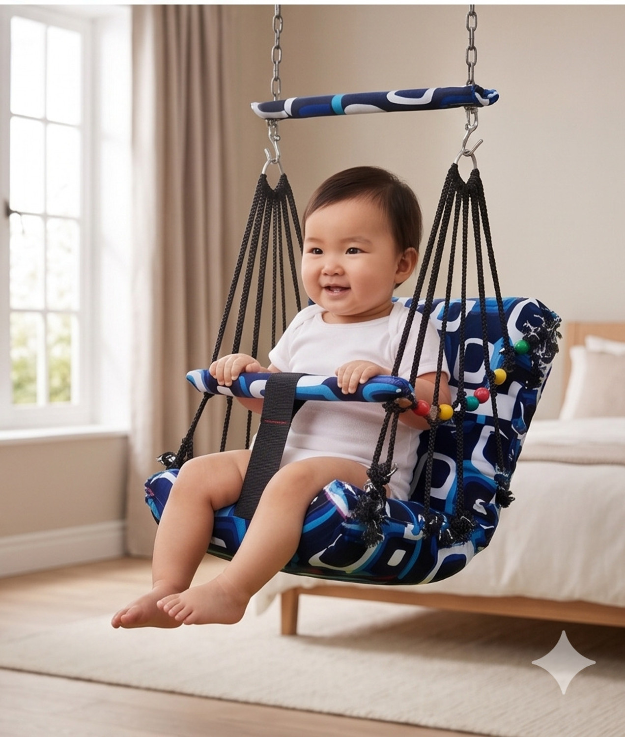 Image of SHOP & WEAR Baby Cotton Swing Chair swing Baby jula Sleeping and Washable 1 to 3 Years swing swing