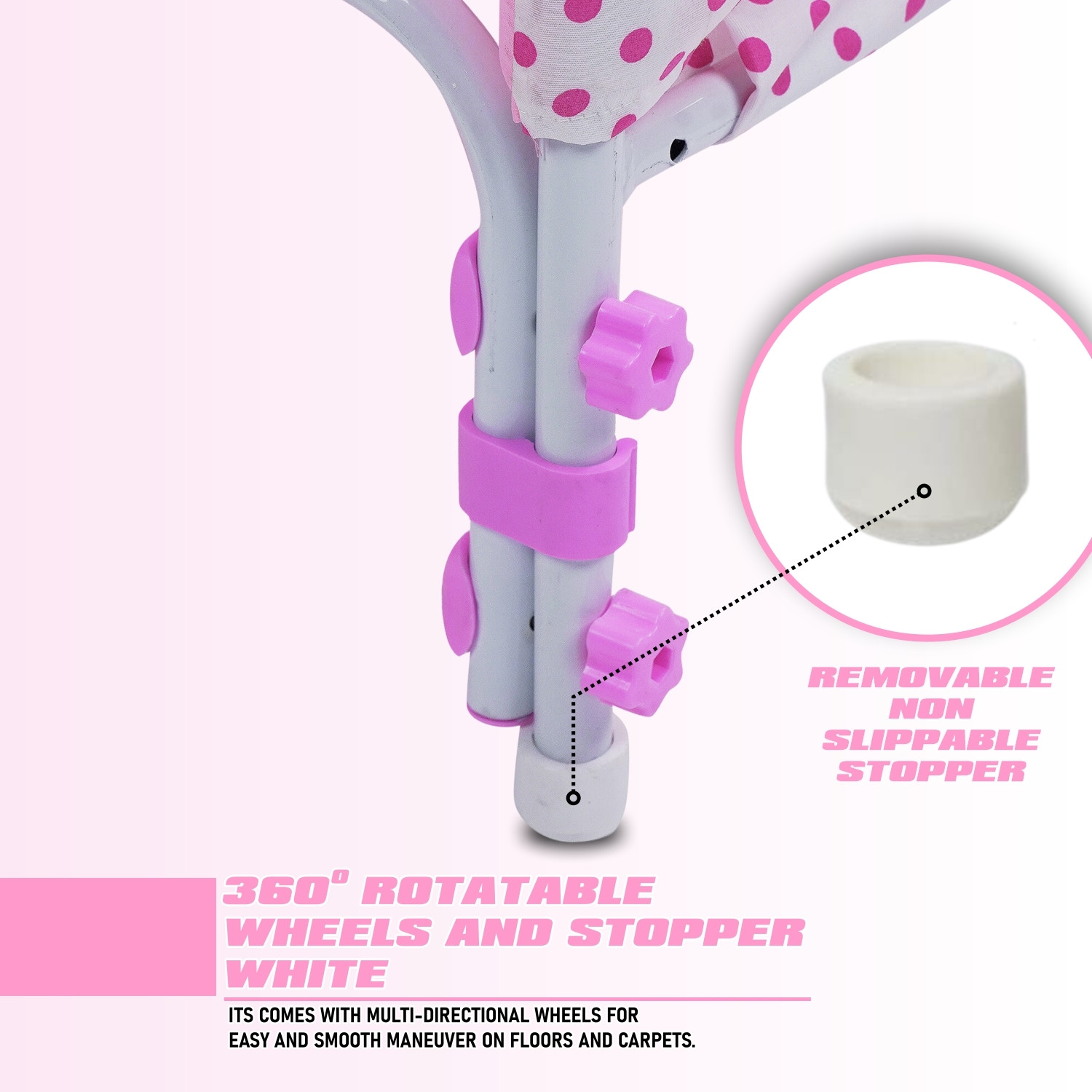 Image of Pandaoriginals BEST PINK BABY CRADLE PREMIUM|BEST IN SEGMENT FOR BABY With Mosquito Net Baby Jhula,Baby Paalna with Canopy Newborn Baby LittleNest Bassinet Cradle with Mosquito Net-Canopy And Wheels Recommened For Cradle For Baby With Net And Swing kids Cradle Baby Cradle Mosquito Net Cradle baby cradle jhula swing