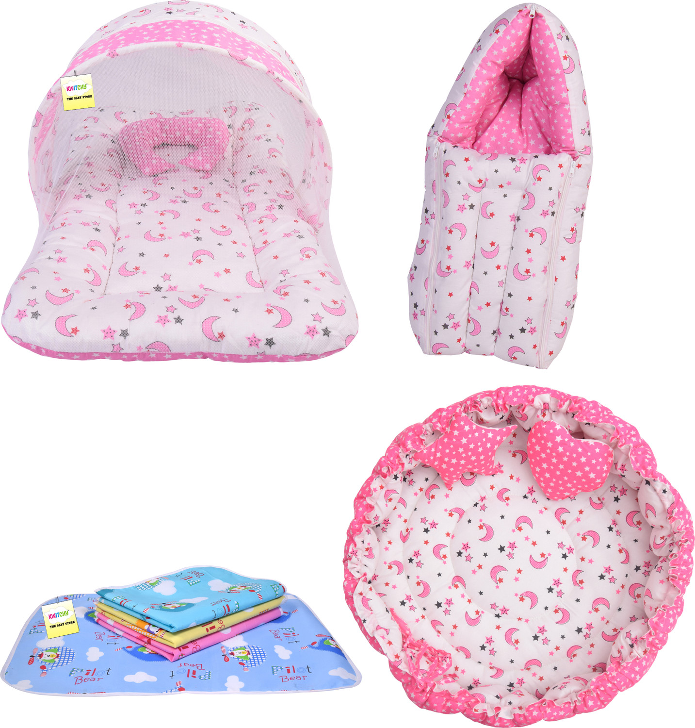 Image of Kwitchy New Born Baby Care Essential Bedding Set