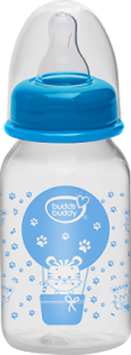Buddsbuddy Classic BPA Free Regular Neck Baby Feeding Bottle, - 125 ml
