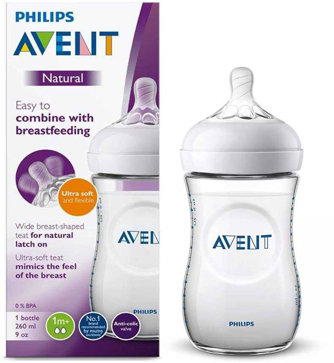 Philips Avent NATURAL 2.0 BOTTLE Single - 260 ml