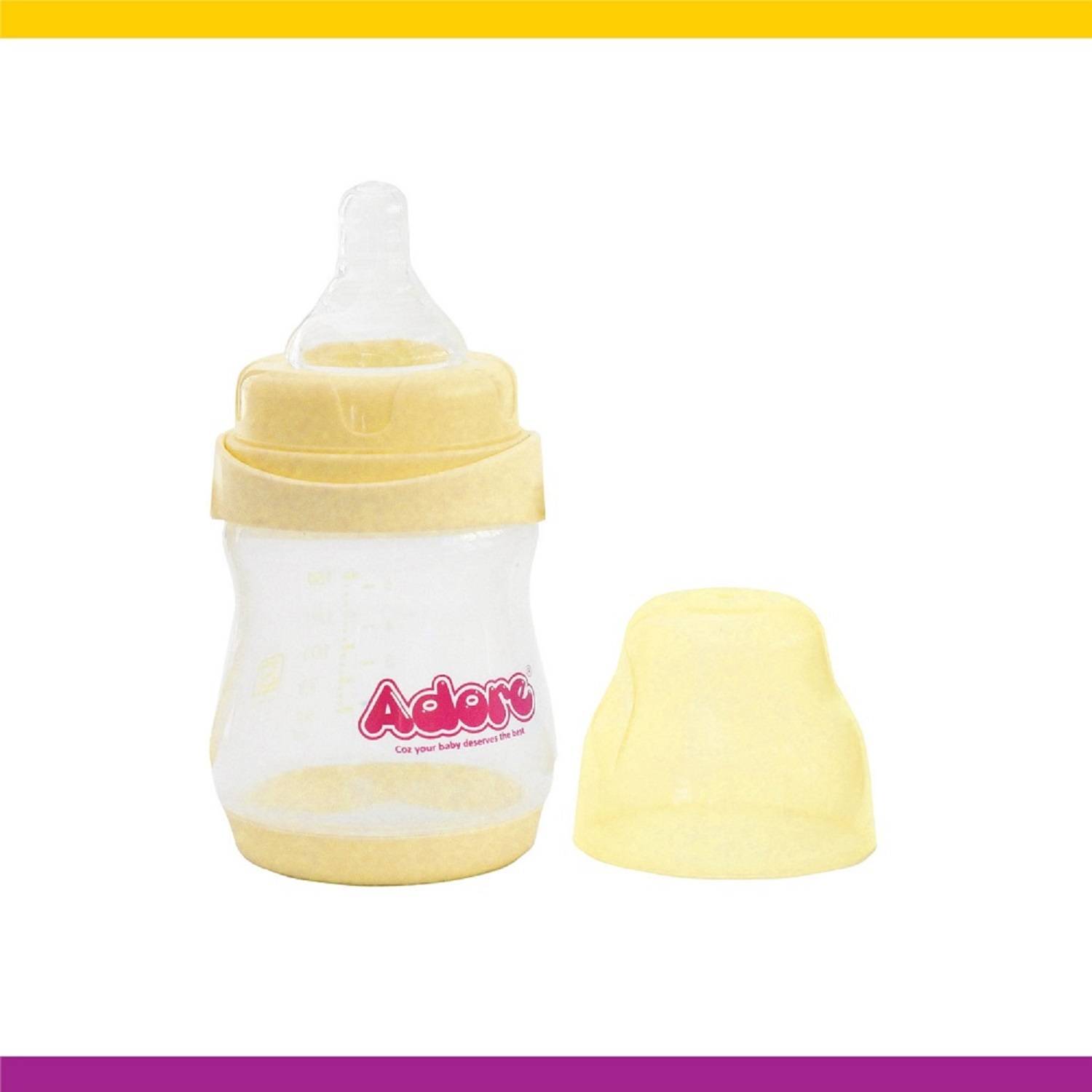 Adore Basics Jiggle 2 in 1 Baby Feeding Bottle- Wide neck - BPA Free - Anti-colic - 150 ml