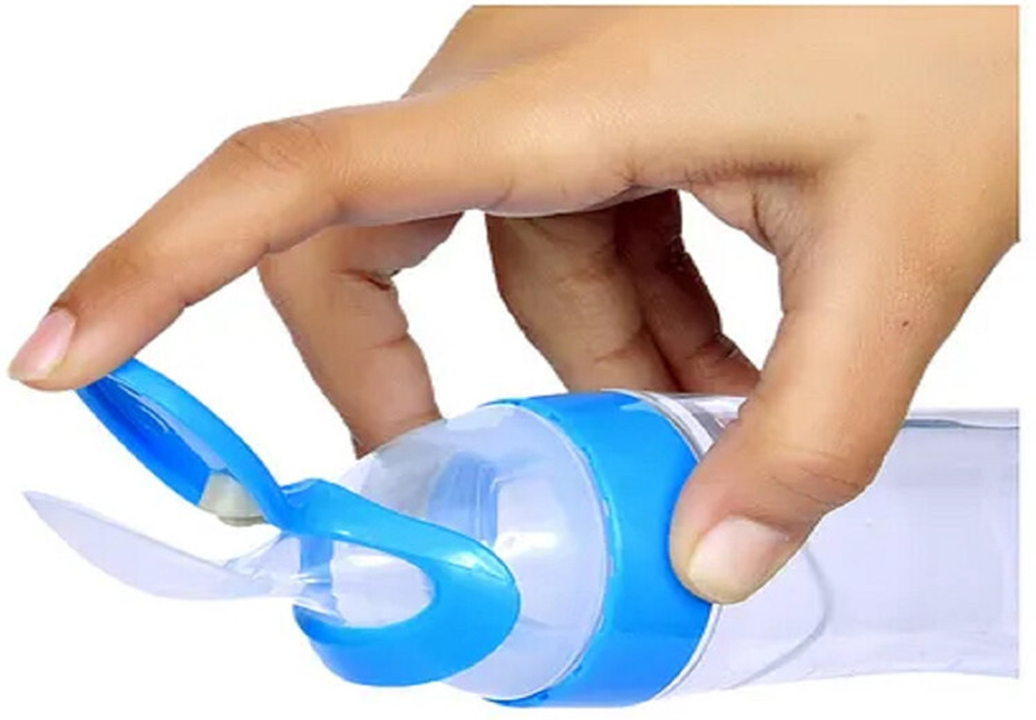 Image of Swito Mart BABY SQUEEZE FOOD FEEDER BOTTLE WITH DISPENSING SPOON BPA FREE SILICONE - 90 ml