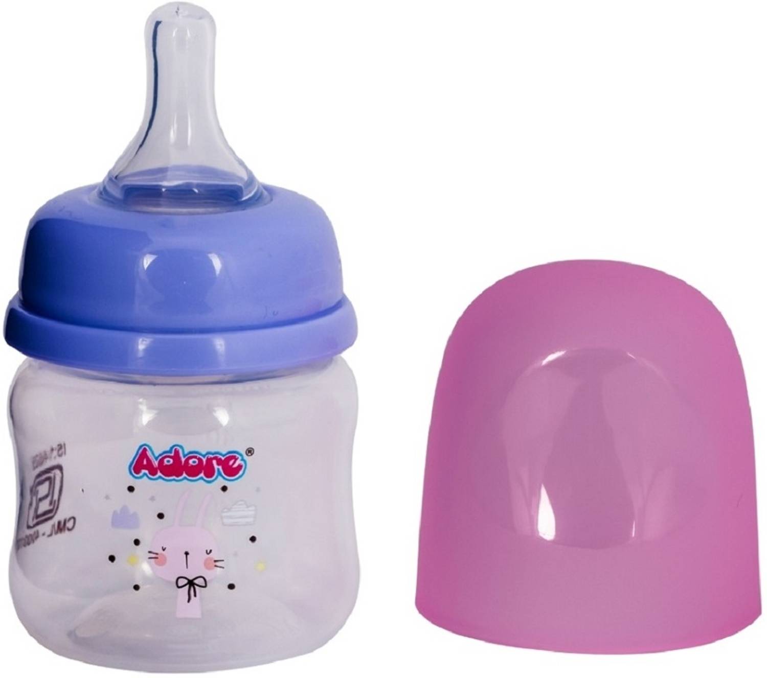 Adore England 2 in 1 Narrow Neck Anti-Colic Feeding Bottle - BIS approved - 60 ml