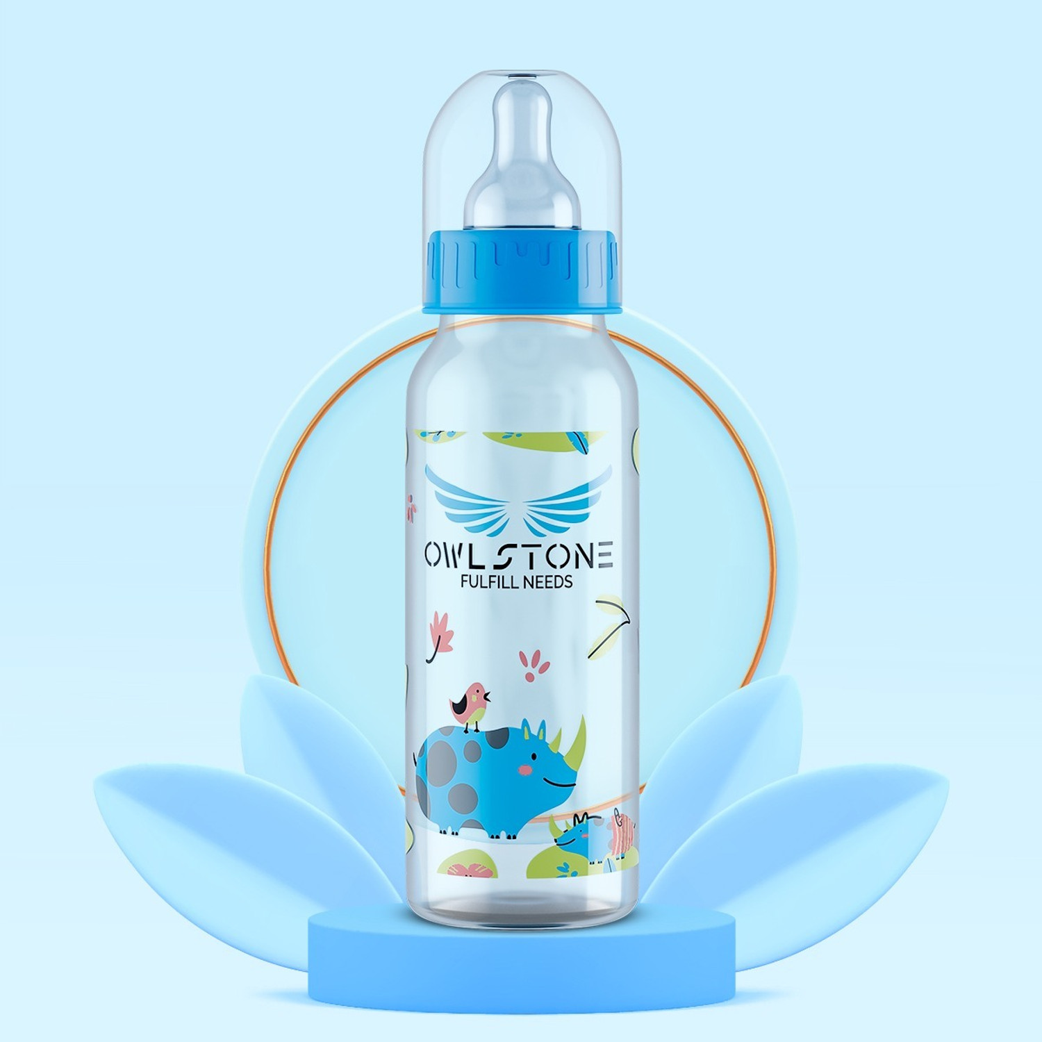 Image of 3D METRO SUPER STORE By OWLSTONE Anti-Colic Slim Neck Essential Baby Feeding Bottle, BPA Free - 250 ml