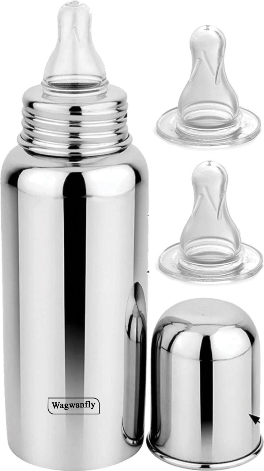 Image of Wagwanfly Premium Steel Bottle for Milk Feeding Bottle BPA Free for Babies Newborns - 240 ml