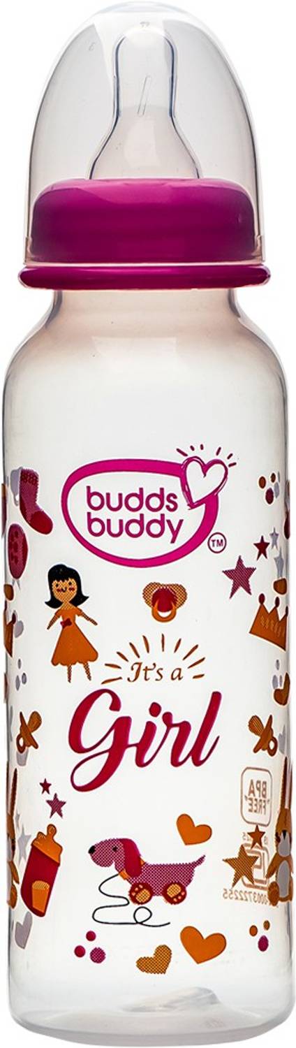Buddsbuddy BPA Free ZOE Regular Neck Baby Feeding Bottle - 250 ml