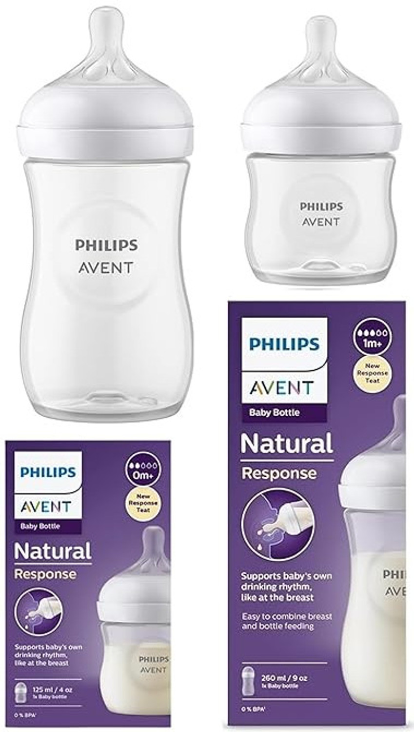 Image of Philips Avent Natural Baby Bottles 260ml (2-Pack) - Anti-Colic, BPA-Free - 330 ml