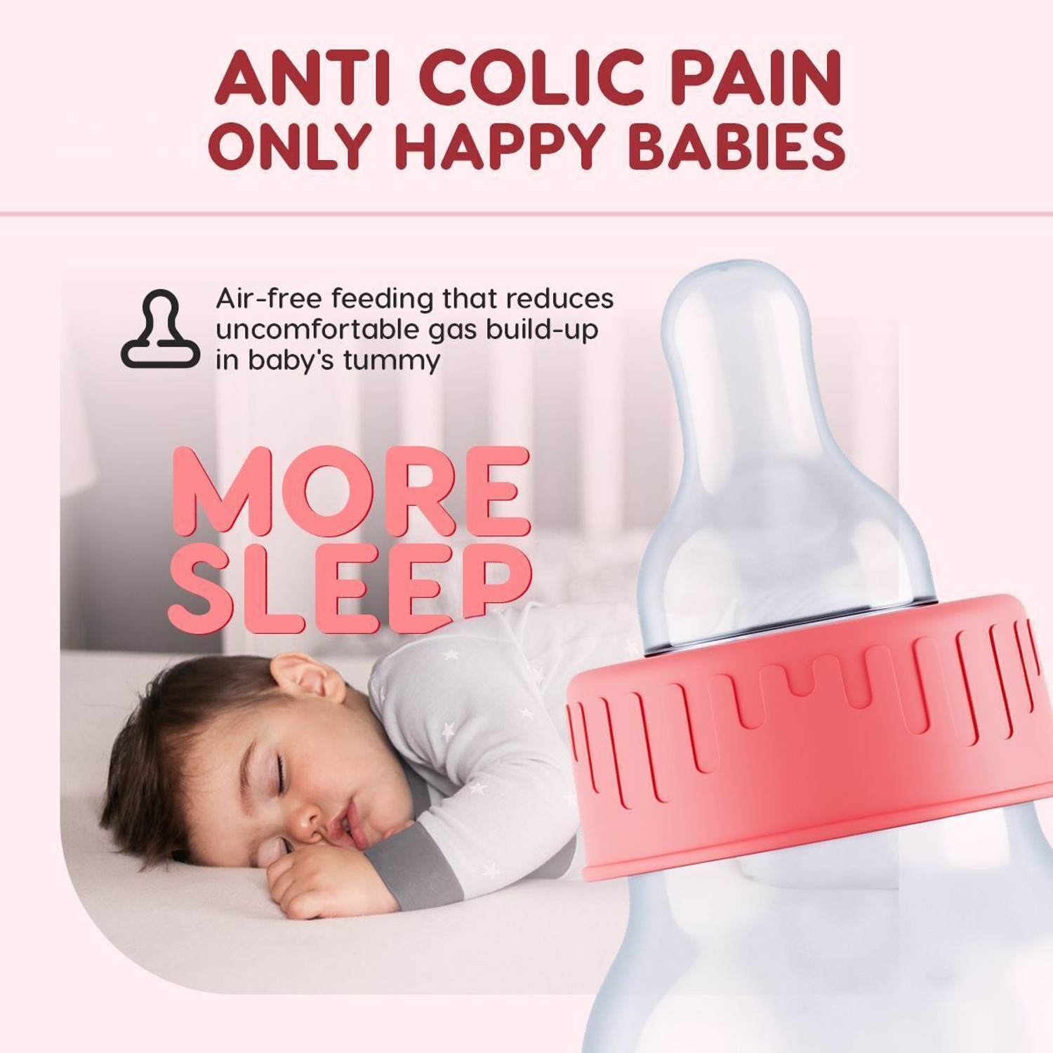Image of 3D METRO SUPER STORE By OWLSTONE Anti-Colic Slim Neck Essential Baby Feeding Bottle, BPA Free - 125 ml