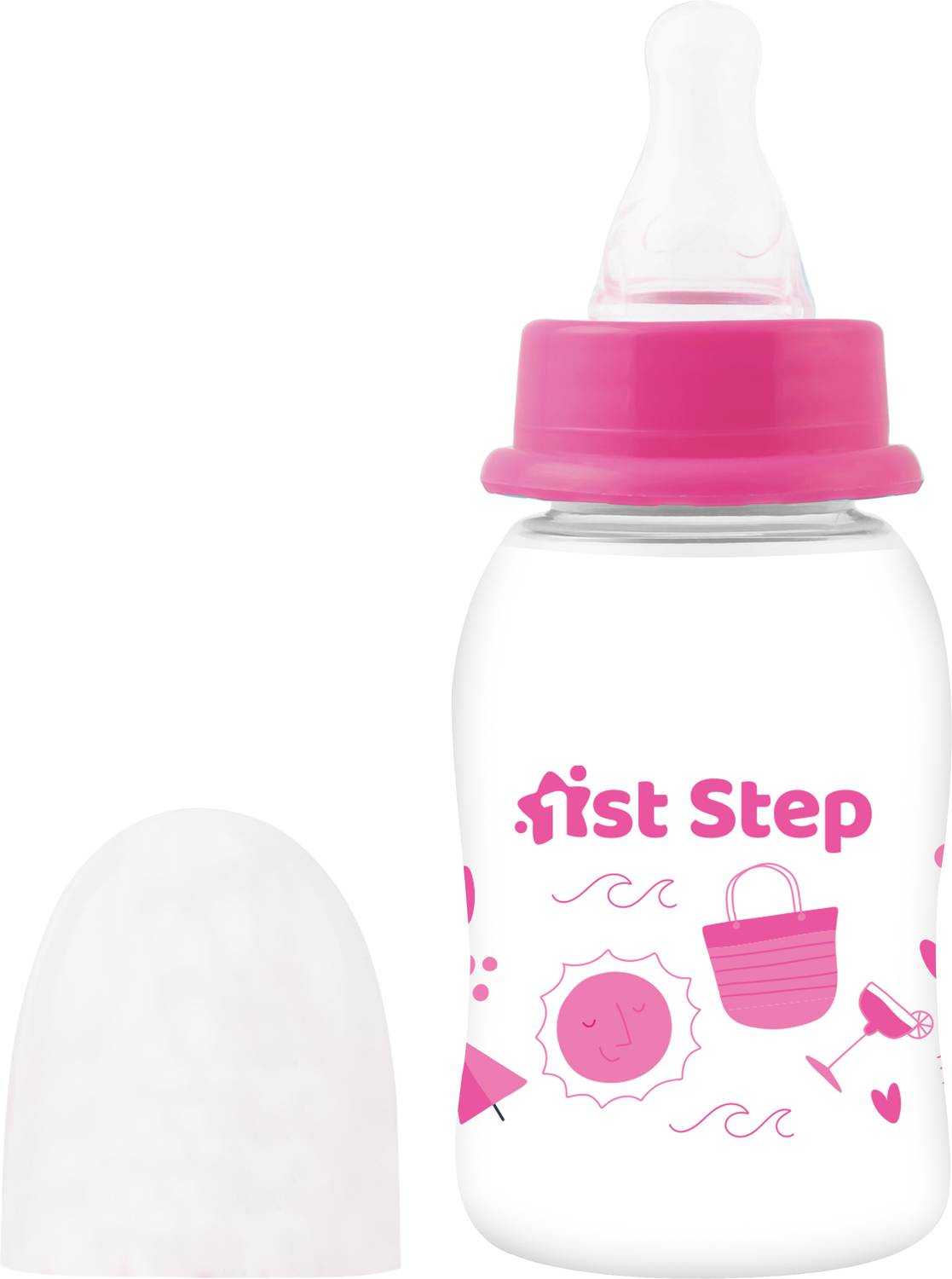 1st Step BPA Free Baby Feeding Bottle with Anti-Colic Nipple for Infants - 125 ml