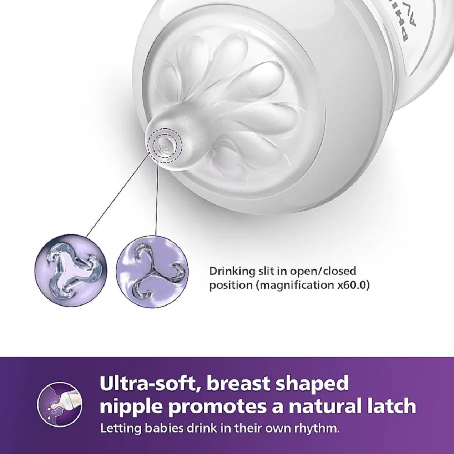 Image of Philips Avent Avent Natural Response Teat SCY903 /67 260ml - 260 ml
