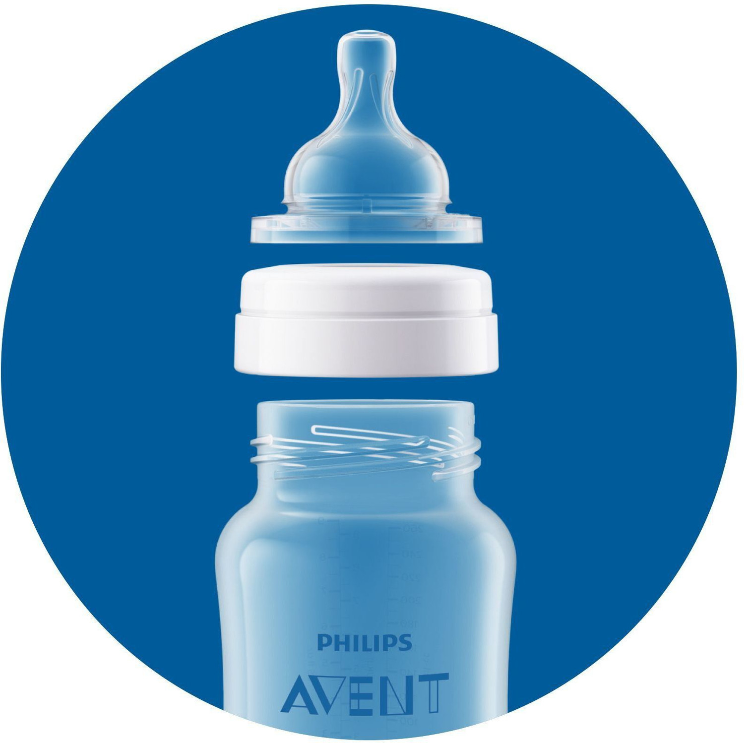 Image of Philips Avent SCF813 /10 ANTI-COLIC BOTTLE SLOW FLOW TEAT 1M+ - 260 ml