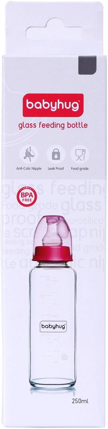 babyhug Glass Feeding Bottle - 250 ml