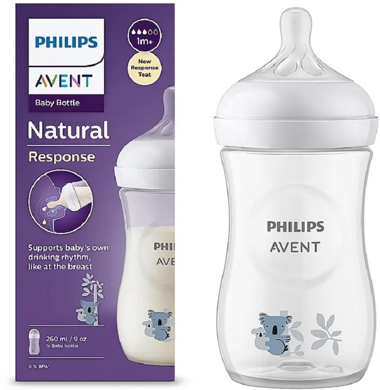 Image of Philips Avent Avent Natural Response Teat SCY903 /67 260ml - 260 ml