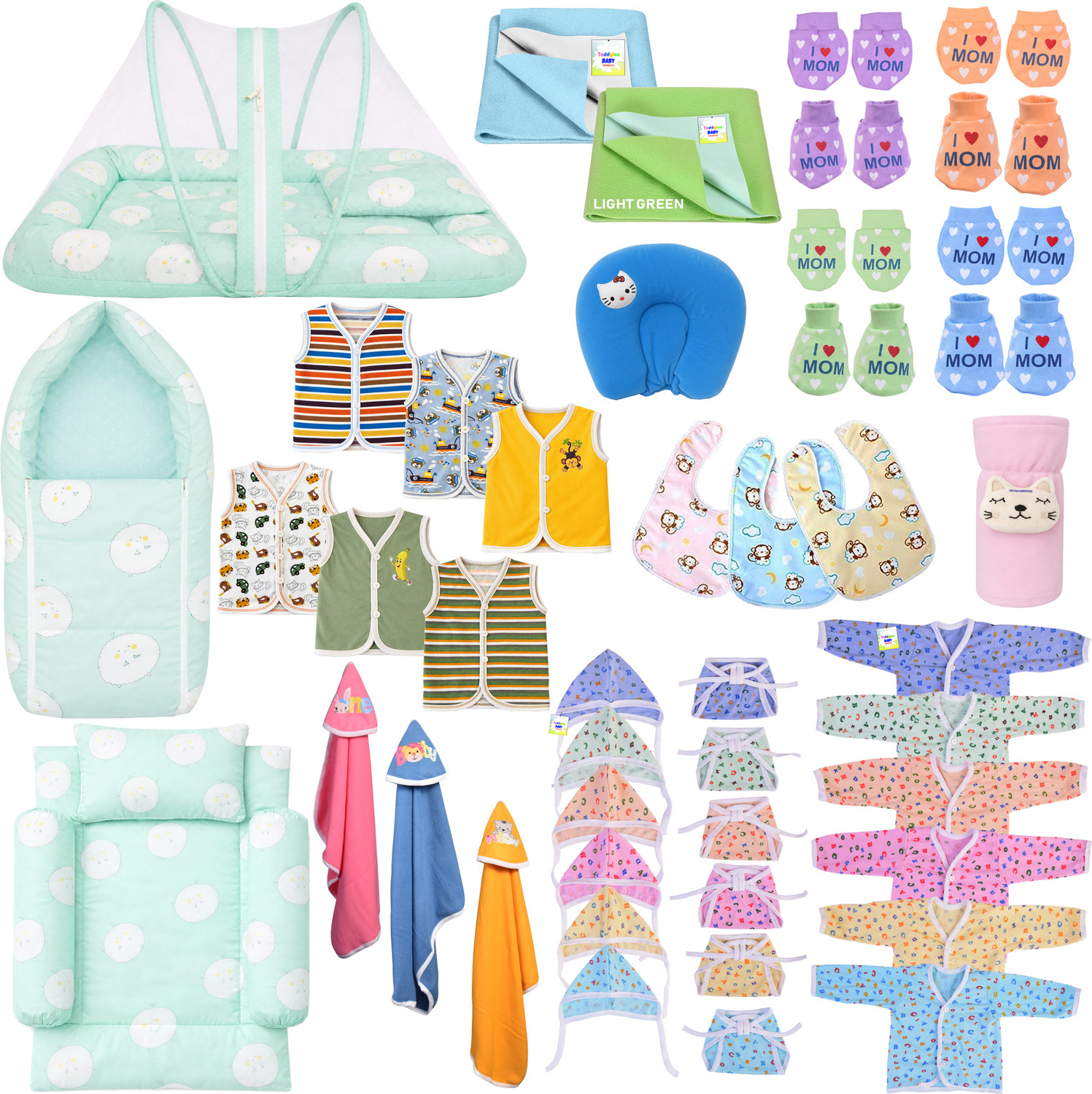 Image of Toddylon New Born Welcome Baby kit 45 Item In 1 Combo Pack