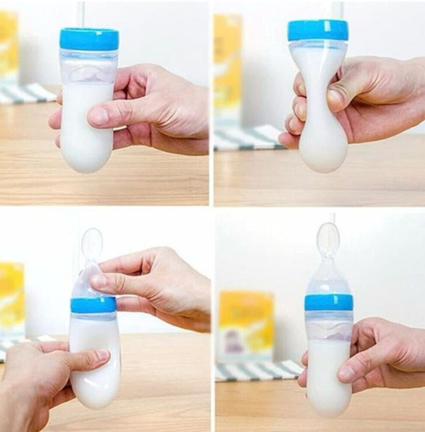 Image of Y.GOYAL&CO. Baby Feeding Combo Pack Steel Bottle Feeder Bib Teether Gift Set for Kids