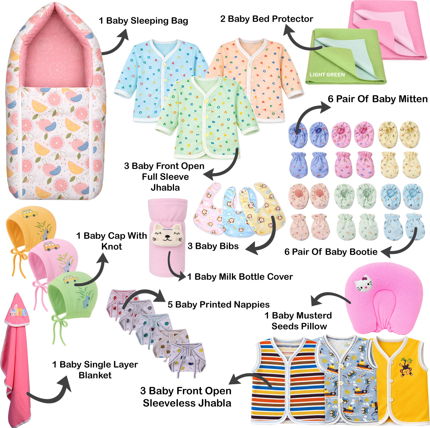 Image of Toddylon New Born Baby Luxury Bedding Combo 3PCS Bedding Combo Set