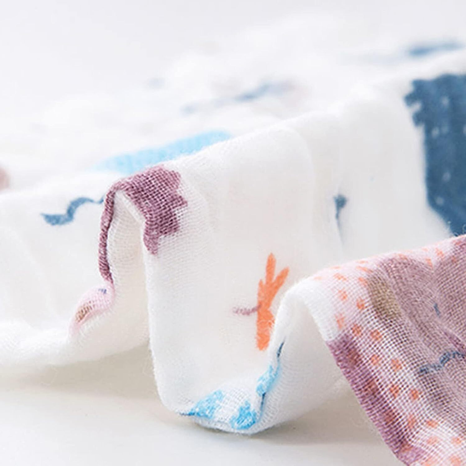 Image of Romzen Printed Soft Cotton Handkerchief, Face Towels, Soft Napkin For Kids Multicolor