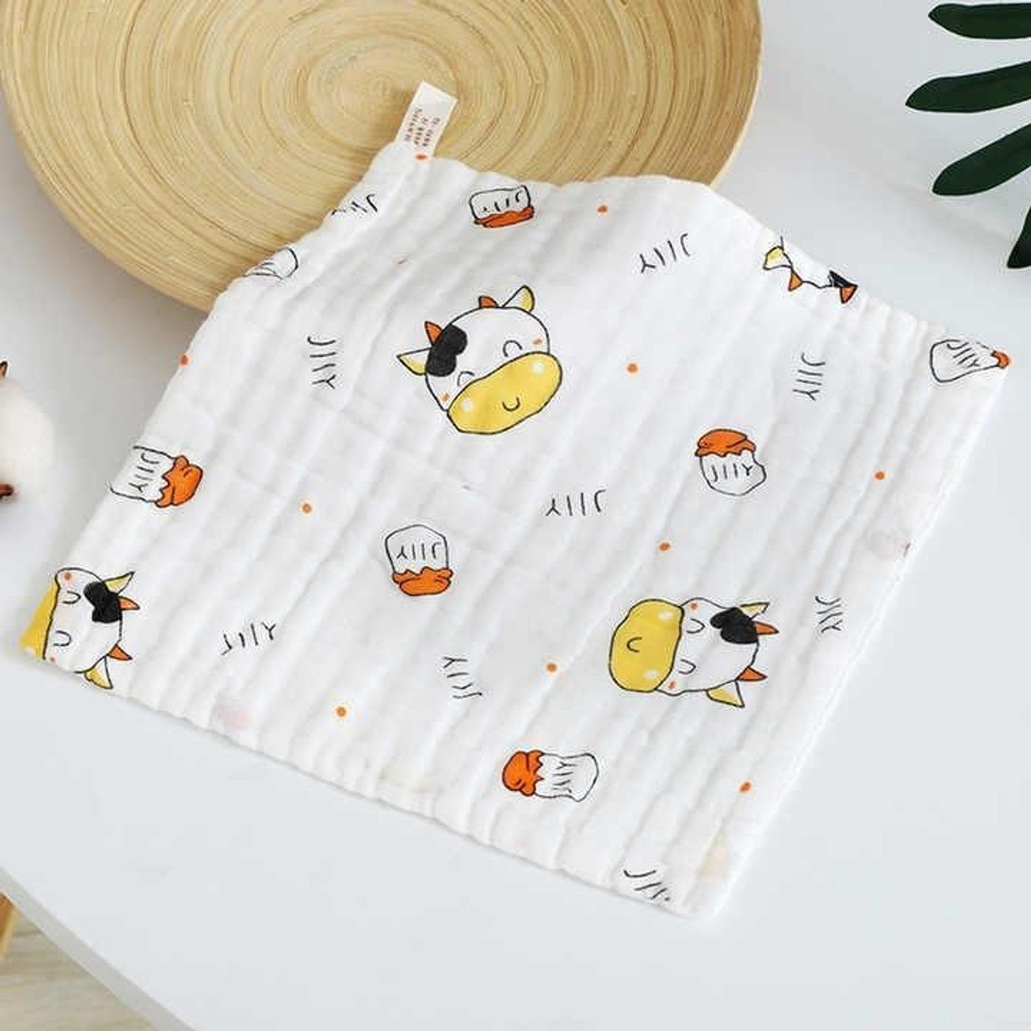 Image of Goyoku Muslin 6 Layer Cotton Face Towels for Newborn Baby Extra Soft Hankies Reusable