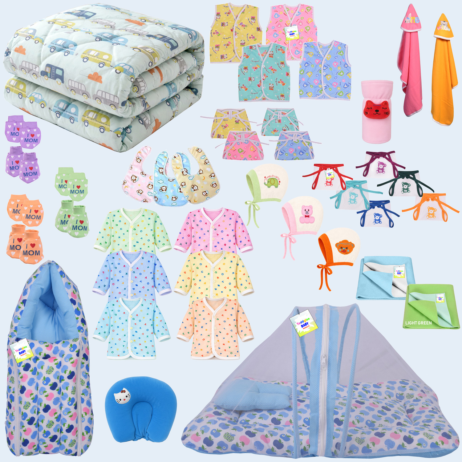Image of Toddylon New Born Baby 41 Items In 1 Combo Pack (0-6 Month)