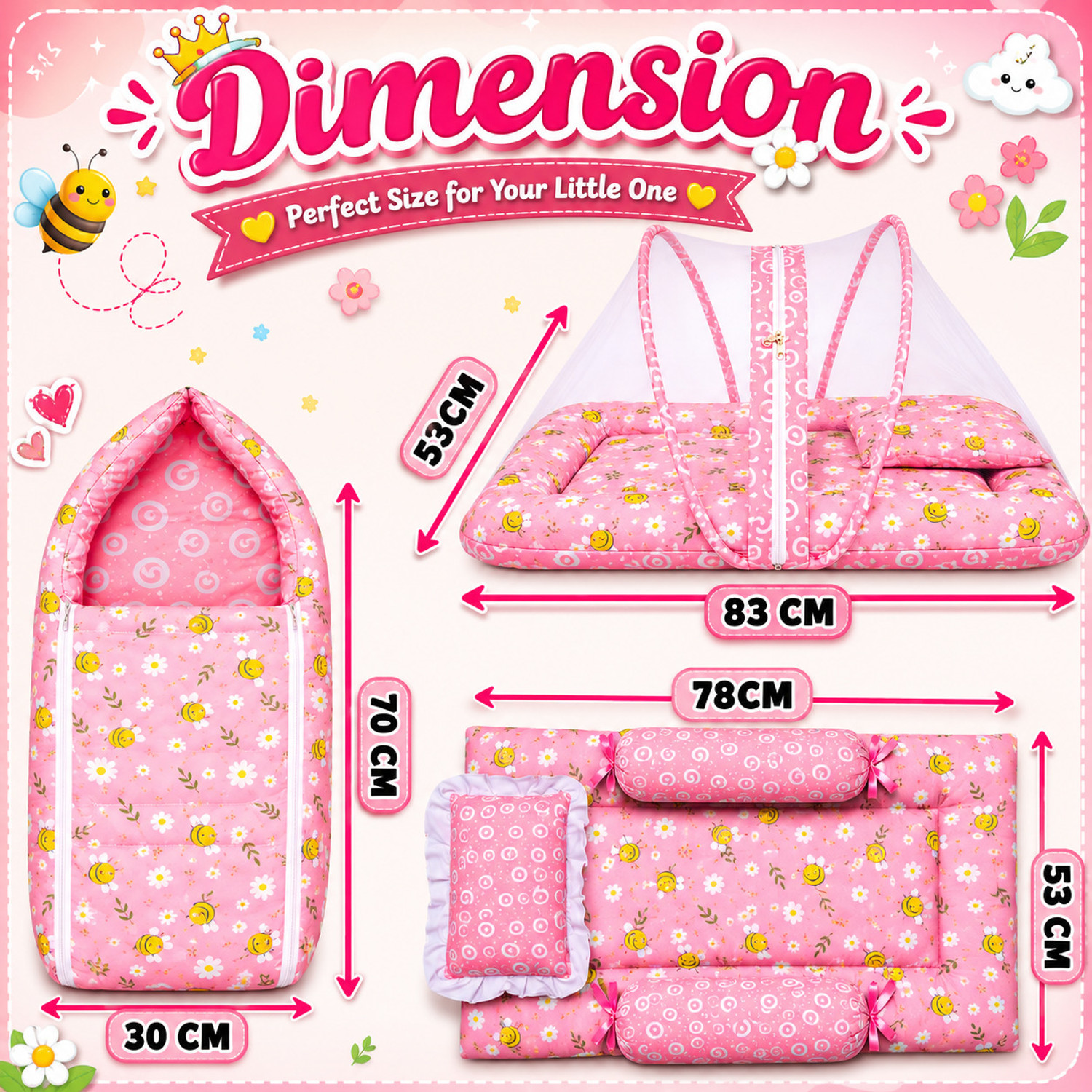 Image of Kwitchy New Born Baby Boys & Baby Girls Bedding or Clothing Set Combo Pack