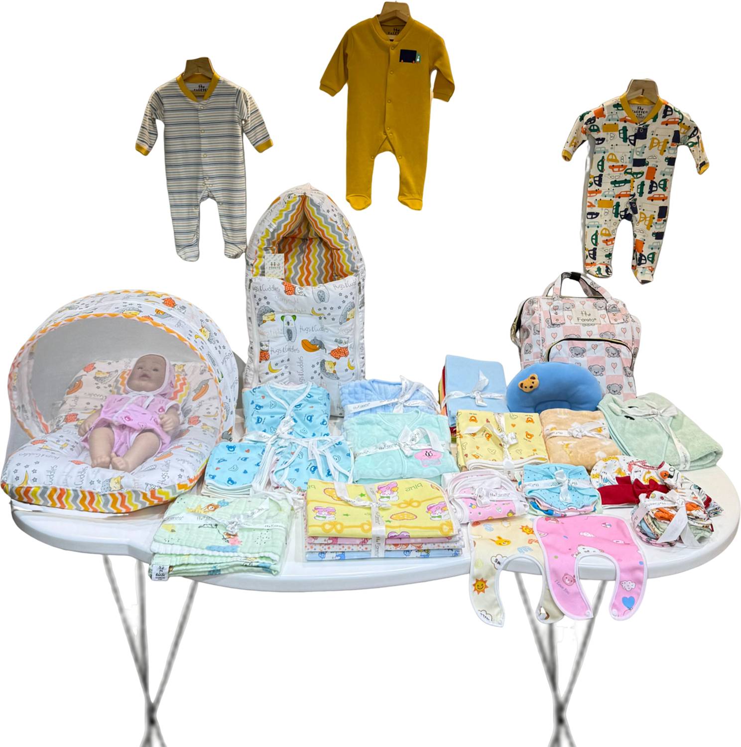 Fareto New Born Baby Monsoon Hospital Essentials 82-in-1 (0-6M)