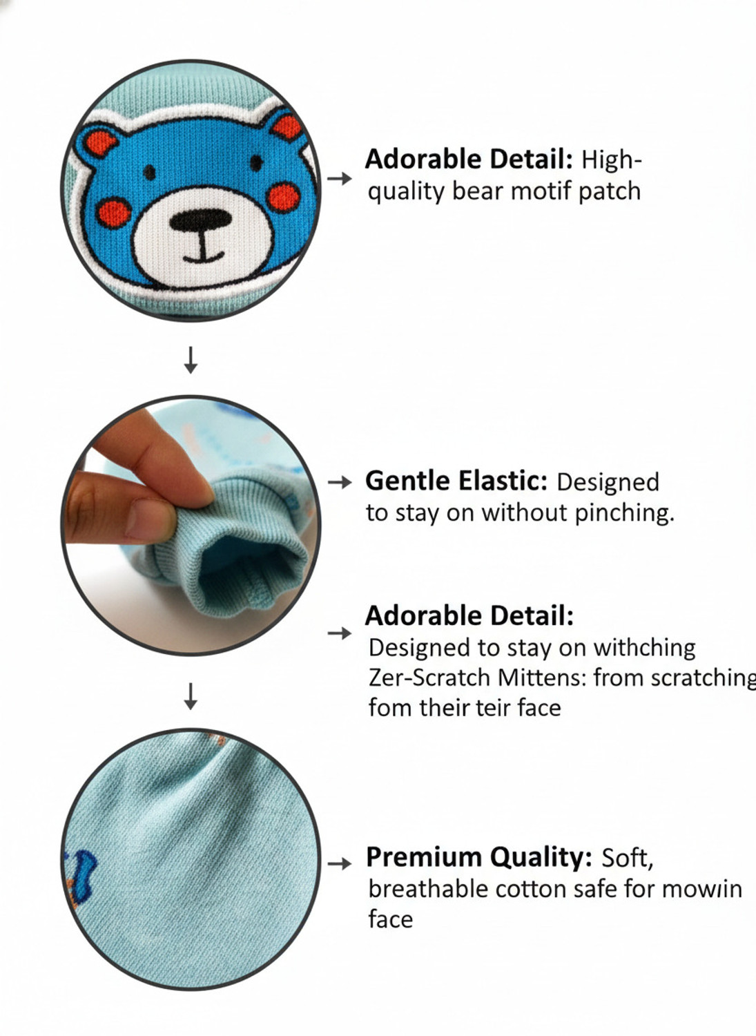 Image of Winwega Newborn Baby 0 to 3 Month Gift Set 7 Pic Breathable Cotton Fabric