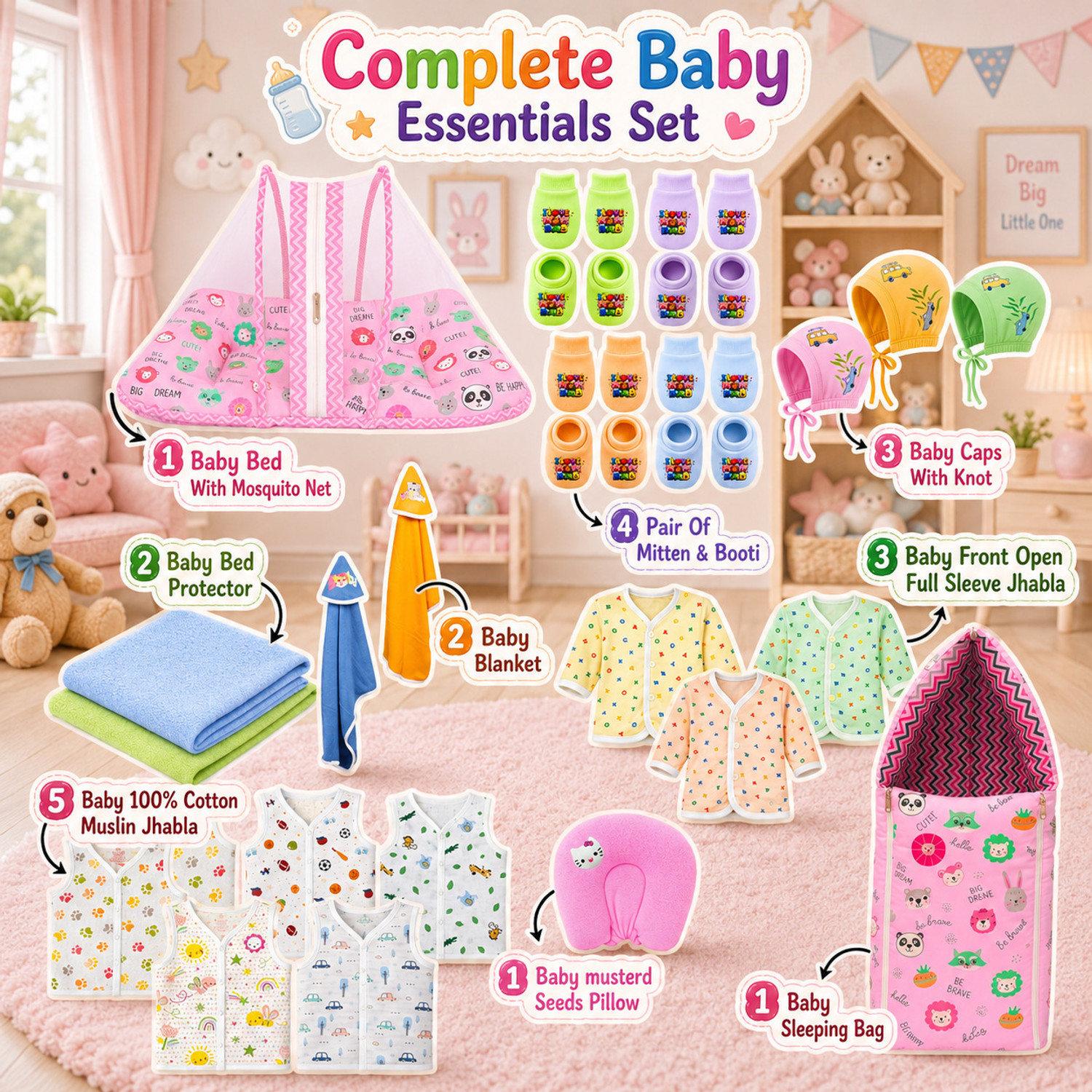 Image of Kwitchy New Born Baby Daily Essential Needs Combo Pack