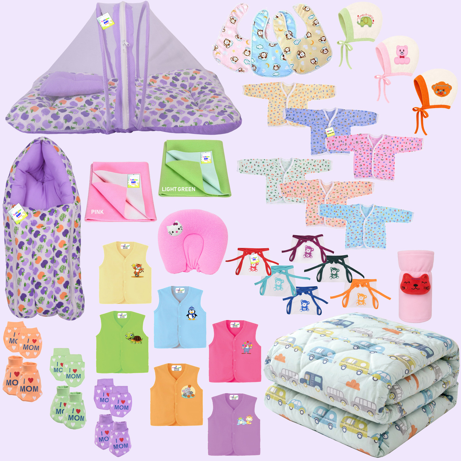 Image of Toddylon New Born Baby Boys & Baby Girls Daily Essential Gift Combo Pack