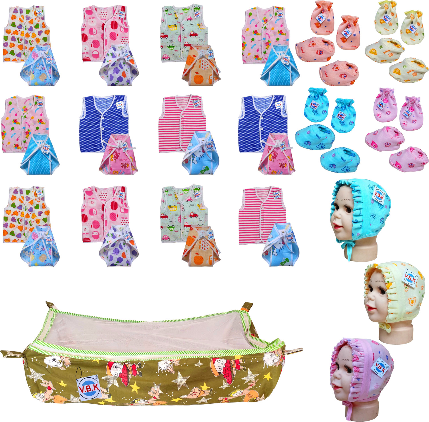 Image of V.B.K Infant Clothing Combo Set / Baby Gift Set / Baby Shower Clothes,0 to 6 Months