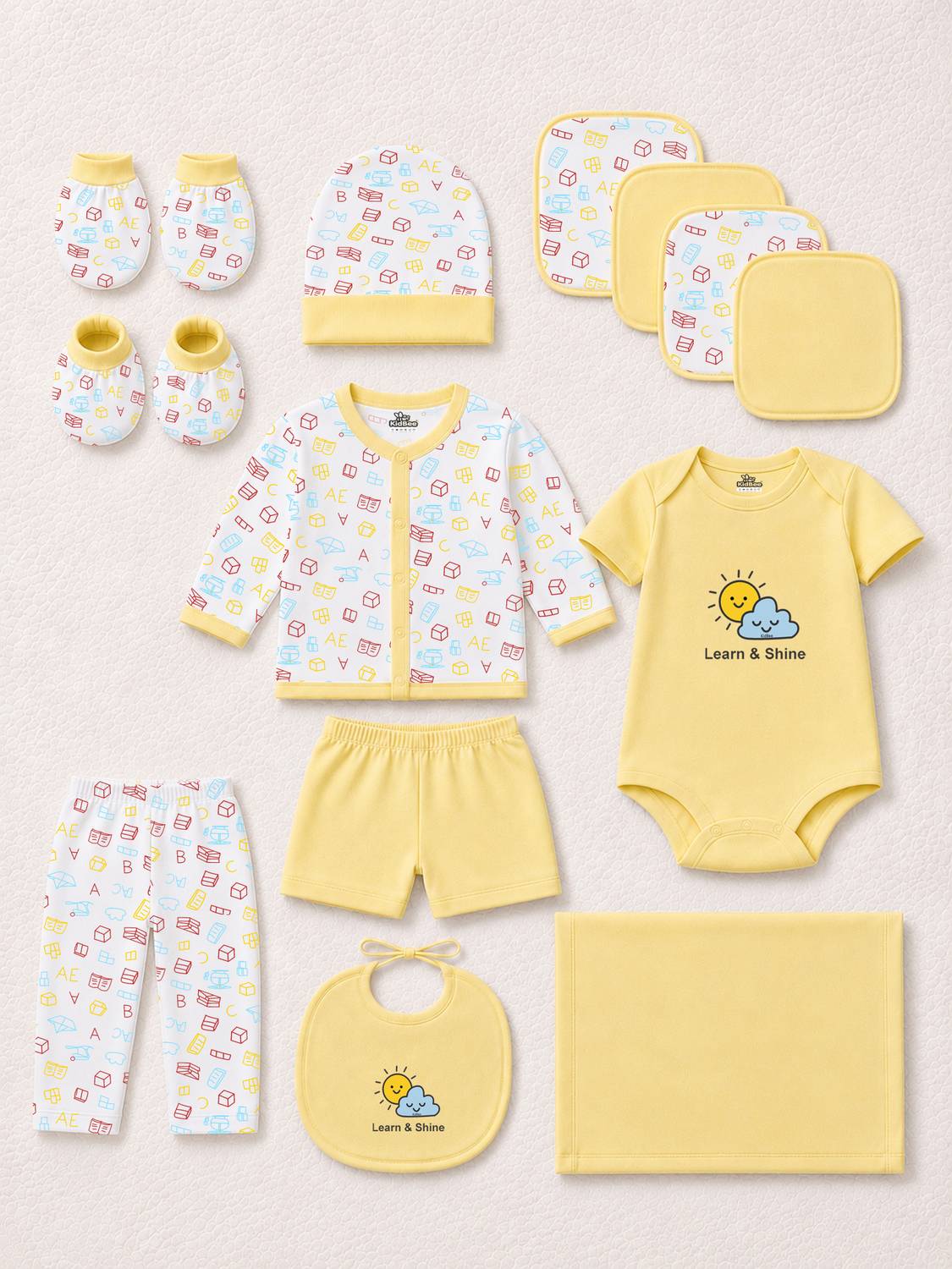 KidBee Newborn Baby Clothing & Care Essentials Gift Set (0-6 Months) - Image 1