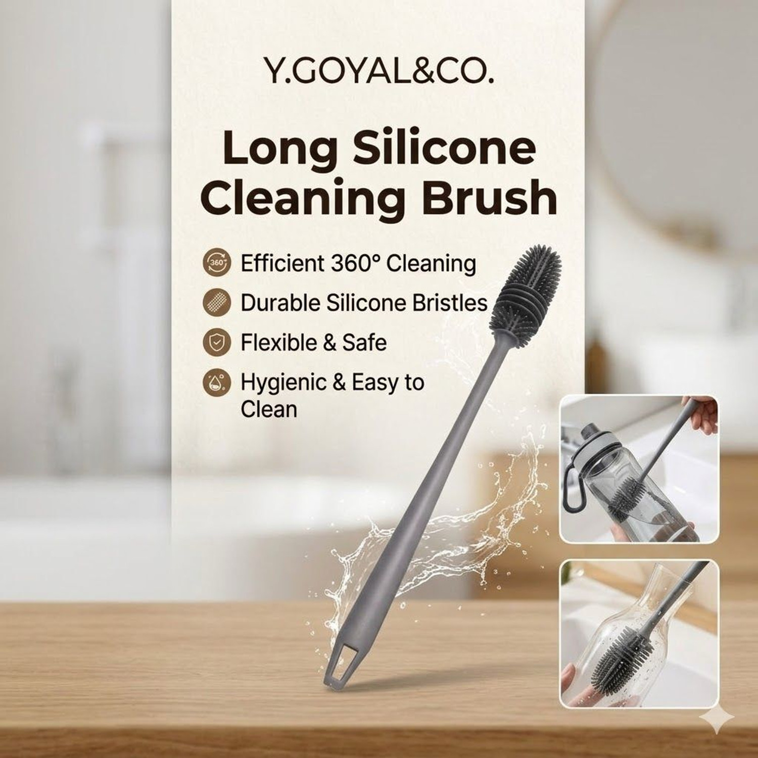 Image of Y.GOYAL&CO. Premium Baby Feeding Combo - Feeder Bottle, Spoon Bottle, Nibbler & Brush Set