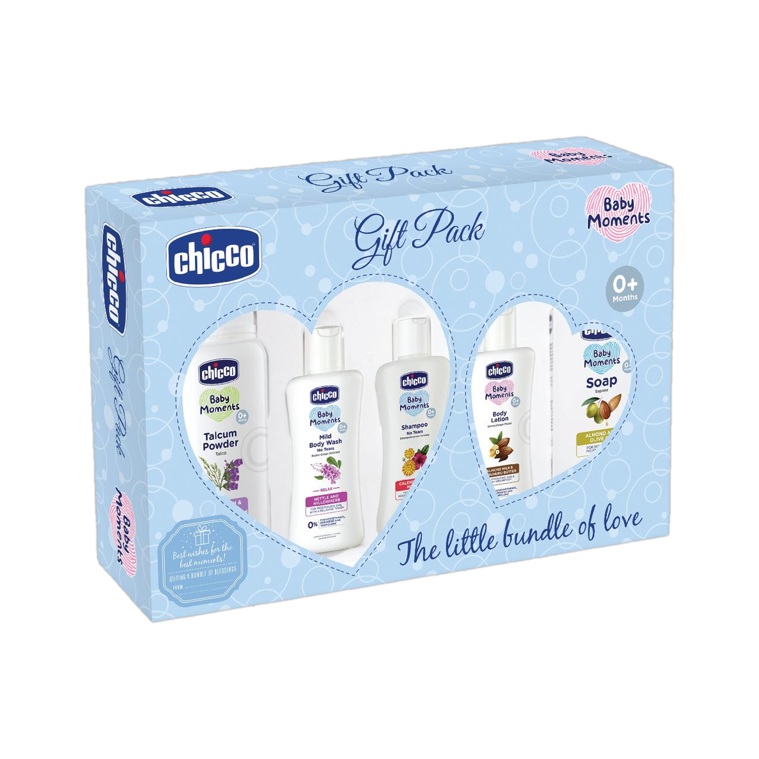Image of Chicco Baby Moments Essential Blue Gift Set (Blue)