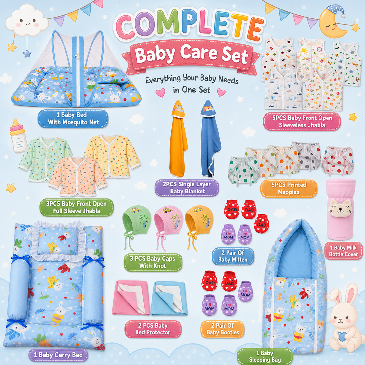 Image of Toddylon New Born Baby Summer Combo Gift Pack