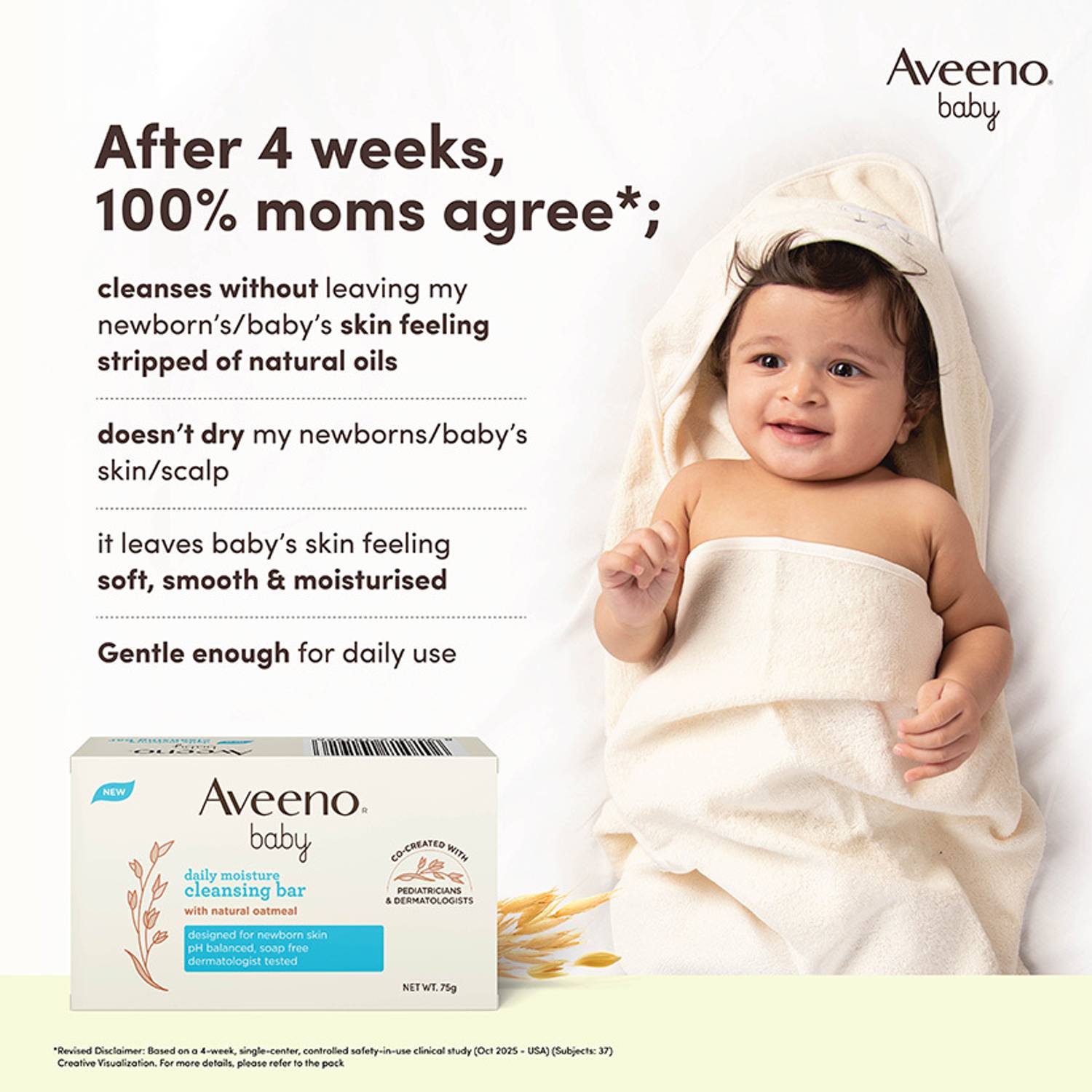 Aveeno Baby Daily Moisture Cleansing Bar - Image 4
