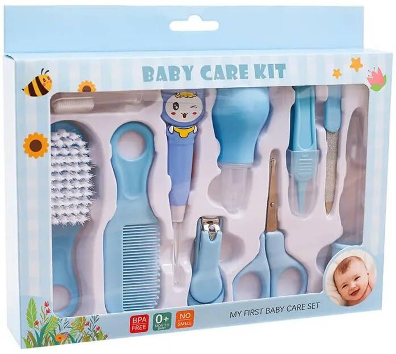 AKKY TRADERS Newborn Nursery Health Care and Grooming Kit, 10 in 1 Baby Set