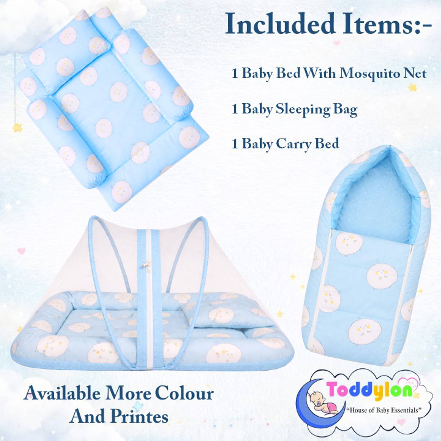 Toddylon Newborn Baby Bedding Combo Pack (0-6 Months) - Image 2