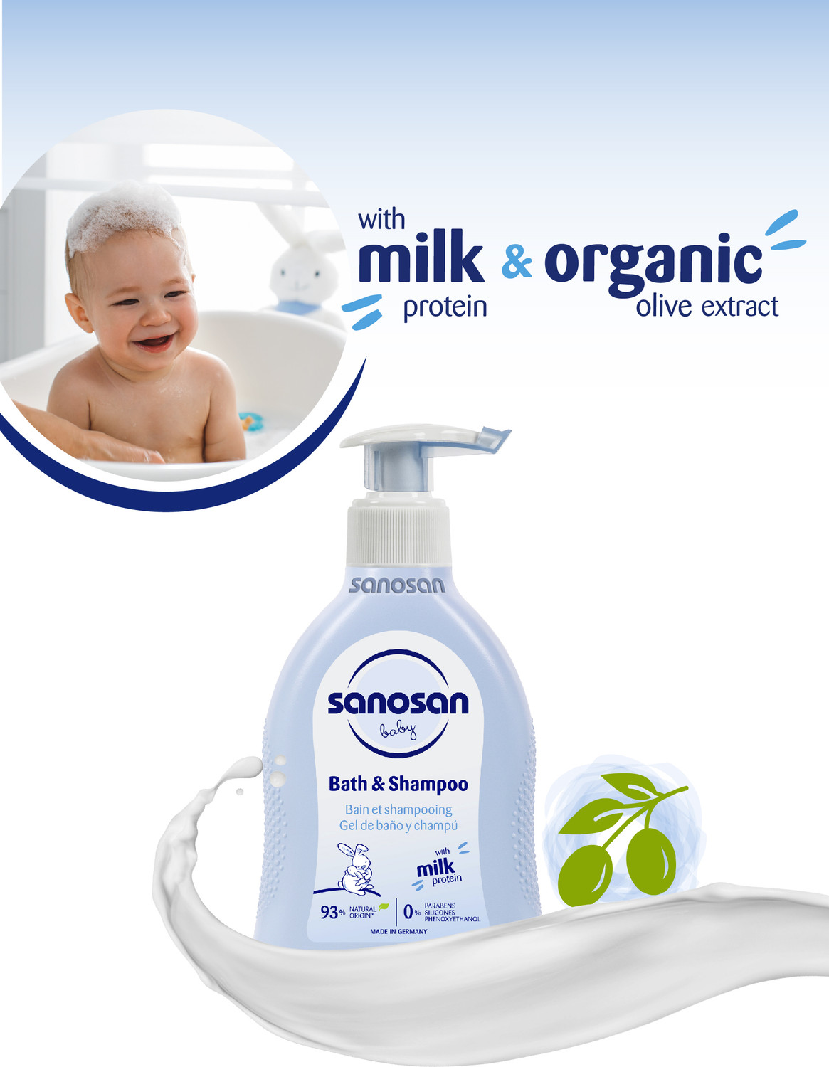 Image of Sanosan BABY BATH AND SHAMPOO - 200ml